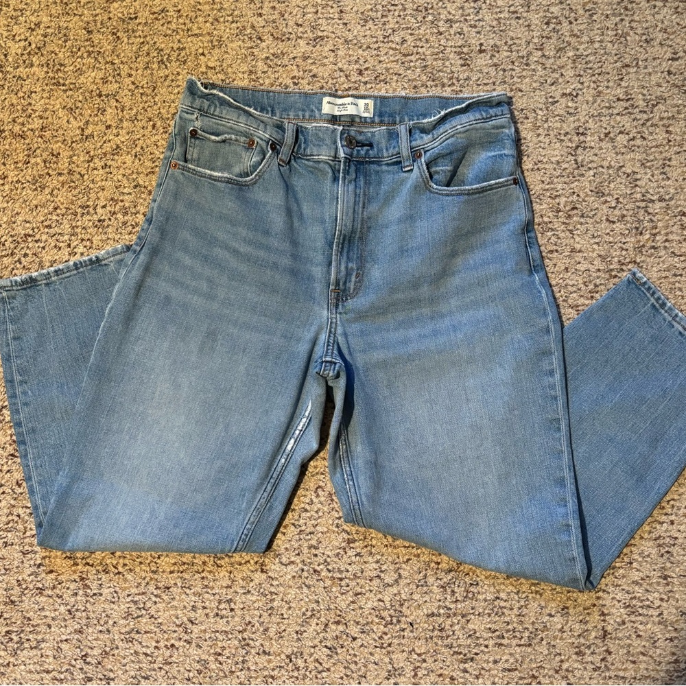 Abercrombie & Fitch Light Blue Straight Leg Jeans